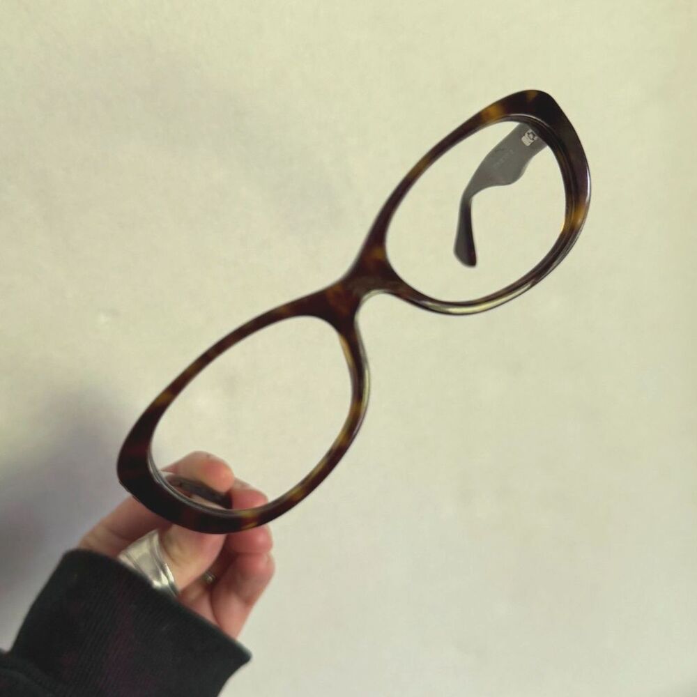 Dolce & Gabbana, Dark Brown Tortoise Oval Rimmed Glasses Frames DD1248 502